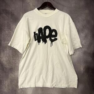 Vintage‎ A Bathing Ape Bape Graffiti Men’s XL White T-Shirt Rare